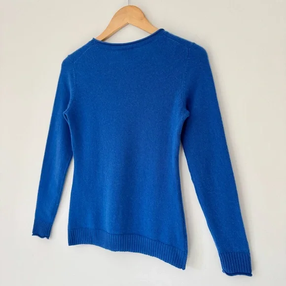 100% Cashmere Crewneck Sweater in Royal Blue by Talbots, Size XS, Like New - Picture 8 of 12